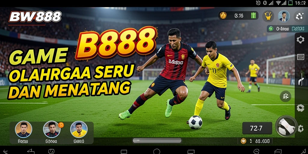 Tangkapan layar dari gameplay BW888 yang menampilkan pertandingan olahraga yang mendebarkan.