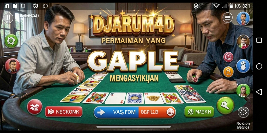Tampilan gameplay seru DJARUM4D dalam permainan Gaple.