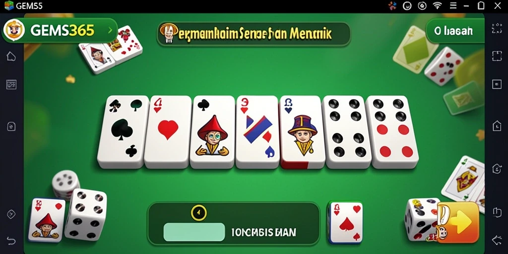 Tampilan gameplay Domino yang menarik di GEMS365.