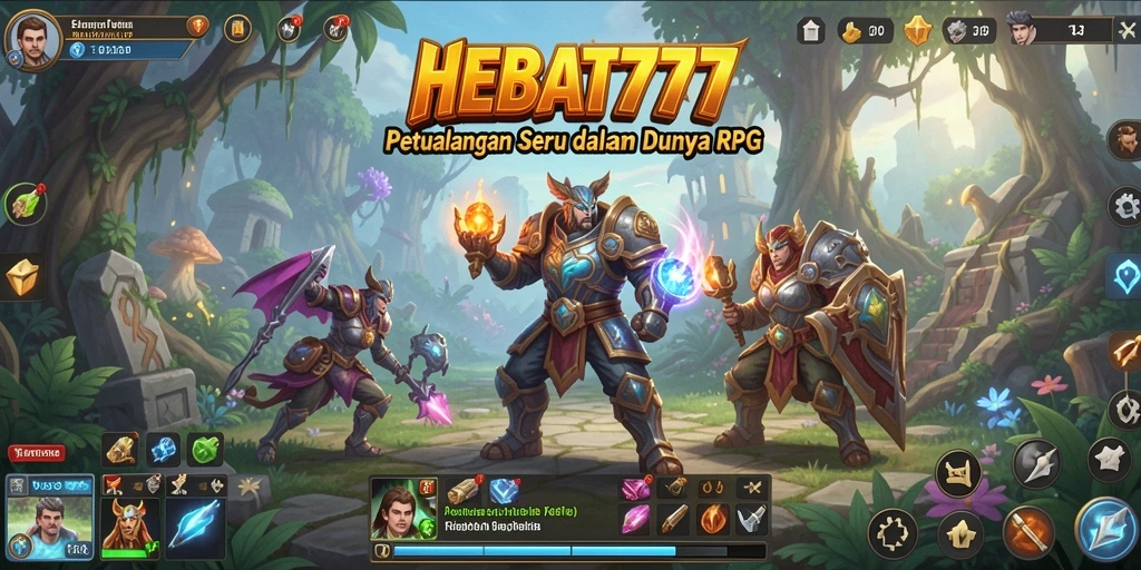 Tampilan menakjubkan dari gameplay petualangan RPG HEBAT777.