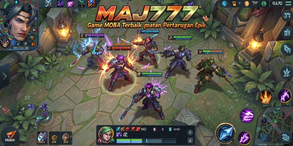 Tampilan menarik dari gameplay MOBA MAJ777 dengan aksi penuh strategi.