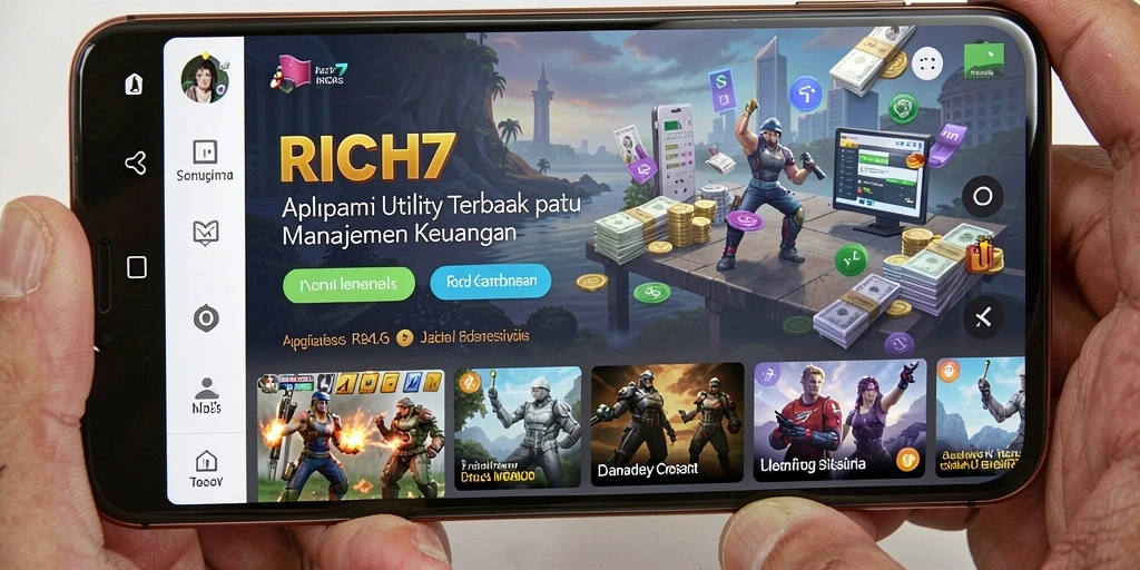 Tampilan antarmuka RICH7 yang intuitif untuk manajemen keuangan.