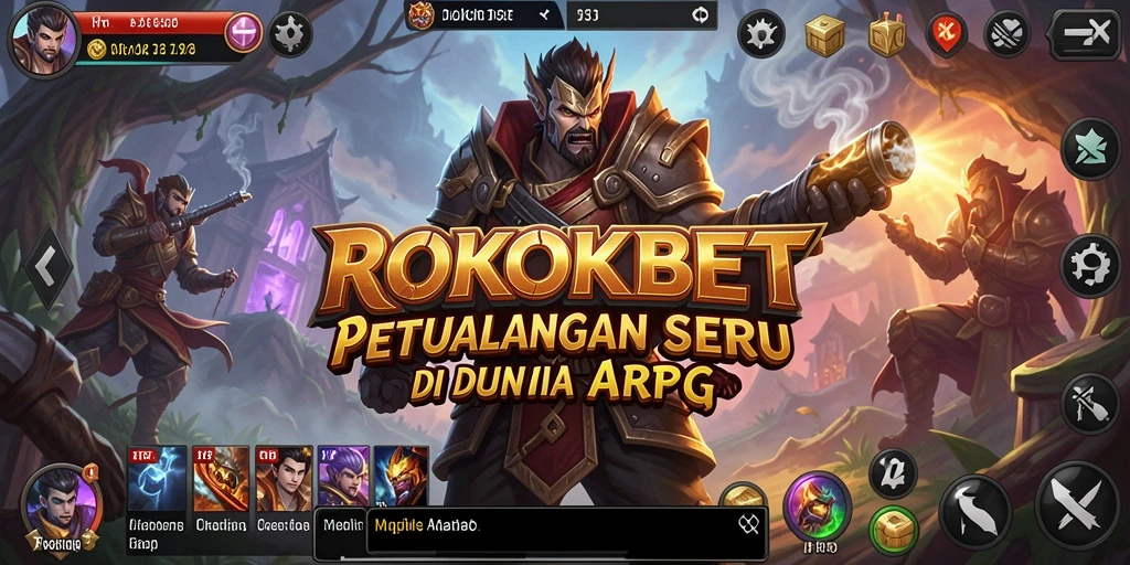 Gameplay ROKOKBET menampilkan pertempuran seru dalam dunia fantasi.