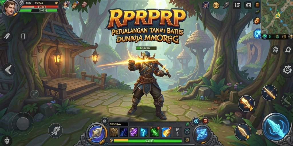 Gameplay RPRPRP menampilkan pertarungan seru dan eksplorasi dunia MMORPG.