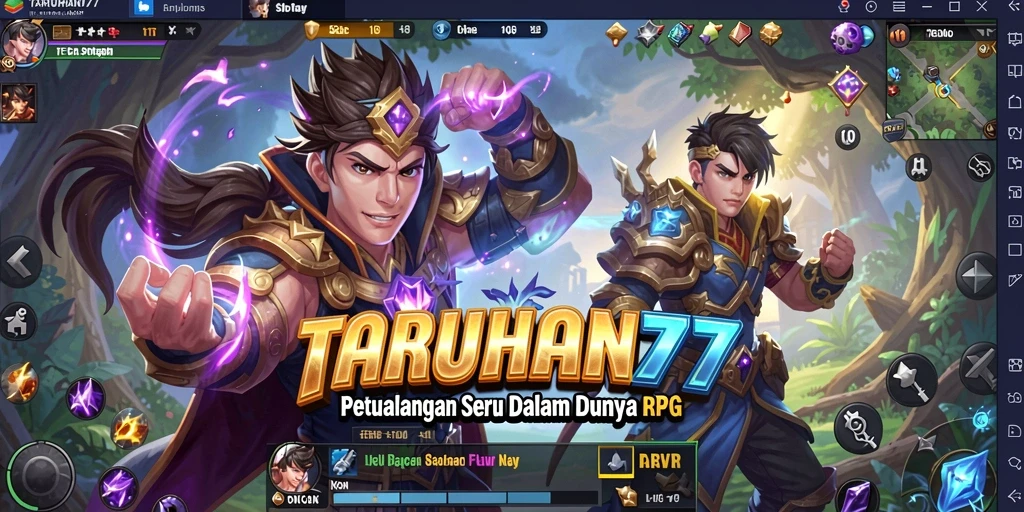 Screenshot gameplay TARUHAN77 dengan aksi RPG yang seru.