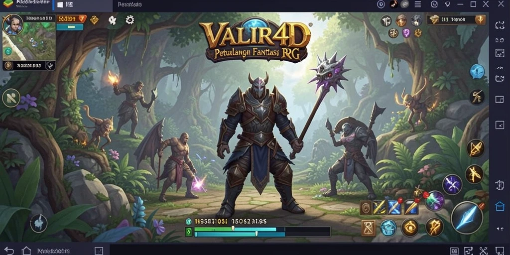Screenshot menampilkan aksi bertempur seru dalam VALIR4D.